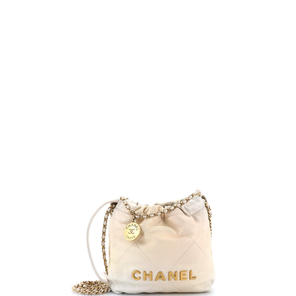 Chanel Mini 22 Chain Hobo Quilted Shaded Calfskin